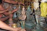 ராமேஸ்வரம் கோயிலில் நாயன்மார்களின் சிலைகள் சுத்தம் செய்யும் பணி துவக்கம்