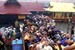 சபரிமலையில் கொட்டும் மழையில் 15 மணி நேரம் காத்திருந்து தரிசனம்