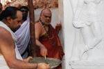 ராமேஸ்வரம் கோயில் கோபுரம் நிலைக்கால்: சிருங்கேரி சுவாமி துவக்கி வைப்பு!