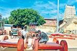 ராமேஸ்வரம் கோயில் தேர்களுக்கு இரும்பு சக்கரங்கள் இணைப்பு!