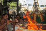 மழை வேண்டி மடப்புரம் கோயிலில் ஹோமம்!