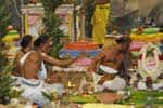 சேலம் ராஜகணபதி கோவிலில் முதல் கால யாக சாலை பூஜை