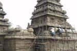 மாமல்லபுரம் கடற்கரை கோவிலில் ரசாயனக் கலவை பூச்சு!