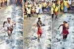 அங்காளம்மன் கோவில் விழா: குழந்தைகளுடன் குண்டம் இறங்கிய பக்தர்கள்!
