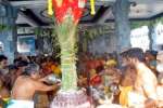 மாரியம்மன் கோயில் பூக்குழி திருவிழா கொடியேற்றத்துடன் துவக்கம்