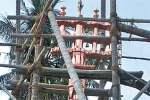 பாலமலை அரங்கநாதர் கோவிலில் புதிய கொடிமரம் பிரதிஷ்டை