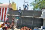 ராமேஸ்வரம் கோயில் கோபுரம் சுவருடன் இணைப்பு பணி தீவிரம்