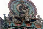 இடியால் பள்ளிகொண்டீஸ்வரர் கோபுர சிற்பம் சேதம்!