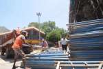 தி.மலை ராஜகோபுரம் விரிசல் சரி செய்யும் பணி தீவிரம்