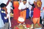 வில்வநாதர் கோயிலில் நிலைக்கால் நாட்டு பூஜை