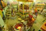 திருச்சி சமயபுரம் மாரியம்மன் கோயில் கும்பாபிஷேக யாகசாலை துவக்கம்