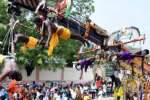 பழநி பங்குனி உத்திர திருவிழாவில் பறவைக்காவடி பக்தர்கள்
