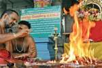 மழை பொழிய வேண்டி விஸ்வேஸ்வரசுவாமி கோவிலில் சிறப்பு யாகம்