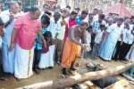 வல்லபை ஐயப்பன் கோயிலில் தங்க கொடிமரம் பிரதிஷ்டை விழா