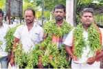 கோயில்களுக்கு அரிசி, கேழ்வரகு வழங்குங்க... வேப்பிலை மாலையுடன் கலெக்டரிடம் முறையீடு