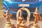 வெளிநாடு கடத்த இருந்த ஐம்பொன் சிலைகள் பறிமுதல்: 5 பேர் கைது