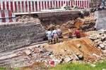 காஞ்சிபுரம் அஷ்டபுஜ பெருமாள் கோவில் குளம் சுற்றுச்சுவர் சீரமைப்பு