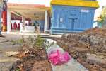 திருவெற்றியூர் கோயில் வளாகத்தில் தேங்கிய தீர்த்தம்