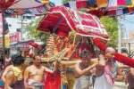பல்லக்கில் பவனி வந்த கரி கிருஷ்ண பெருமாள்
