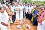 கந்தப்பெருமான் கோவில் கிரிவல பாதை: கால்கோள் விழா சிறப்பு பூஜை