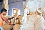 விநாயகர் சிலை தயாரிப்பு பணி பரமக்குடியில் தீவிரம்