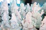 ஆண்டிபட்டியில் தயாராகும் விநாயகர் சிலைகள்