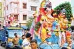 பரமக்குடியில் இந்துமுன்னணி விநாயகர் சதுர்த்தி ஊர்வலம்