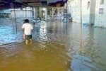 மதுரை மீனாட்சி கோவிலுக்குள் மழை நீர்
