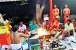 வீர ஆஞ்சநேயர் கோவிலில் லட்சுமி நரசிம்ம சுதர்சன ஹோமம்