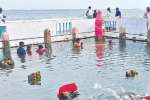 தேவிபட்டினம் நவபாஷாணத்தில் கடல் நீர் மட்டம் உயர்வு