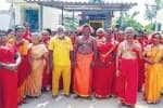 காஞ்­சி­பு­ரத்­தில் செவ்வாடை பக்தர்கள் பயணம்