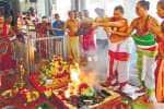 பழநி பாதயாத்திரை பக்தர்களுக்காக சிறப்பு பூஜை