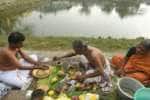 திருப்பூரில்  தை அமாவாசை பூஜை முன்னோருக்கு வழிபாடு