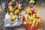 2 ஐம்பொன் சிலைகள் குளத்தில் கண்டெடுப்பு