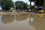 காஞ்சிபுரம் ஏகாம்பரர் கோவிலில் மழை நீர் தேக்கம்