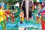 ஐயப்பன் பிறப்பை சித்தரிக்கும் சிலைகள்