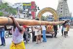 காஞ்சி காமாட்சி அம்மன் வீதியுலாவில் தடி முறிந்தது