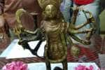 கோவில் கட்ட தோண்டிய பள்ளத்தில் காளி சிலை