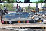18ம் படி கருப்பண்ணசாமி கோயிலுக்கு 200 கிலோ ராட்சத அருவா நேர்த்திக்கடன்
