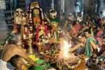 நத்தம் கைலாசநாதர் கோவிலில் குருபெயர்ச்சி யாக பூஜை