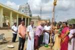 திட்டை குரு கோவிலில் குருபெயர்ச்சி விழா: பந்தக்கால் நடப்பட்டது
