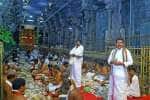 காளஹஸ்தி சிவன் கோயிலில் உண்டியல் காணிக்கை எண்ணும் பணி