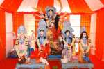 தசரா விழா துவக்கம்: துர்க்கை சிலை பிரதிஷ்டை