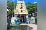 கோவில் வாசலில் கழிவு நீர் பக்தர்கள் அதிருப்தி
