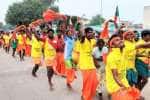 பழநி முருகன் கோயிலில் பக்தர்கள் பாதயாத்திரை