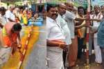 வடமதுரை மீனாட்சி சுந்தரேஸ்வரர் கோயிலில் கும்பாபிஷேக முகூர்த்தக்கால் நடும் விழா