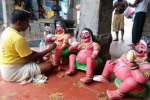 காரைக்கால் மாங்கனி திருவிழாவுக்கு பயன்படுத்தும் பொம்மைகள் தயார் நிலை