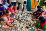 மடப்புரம் பத்ரகாளியம்மன் கோயிலில் உண்டியல் எண்ணும் பணி