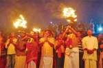 கன்னியாகுமரி முக்கடல் சங்கமத்தில் மஹாசமுத்திர தீர்த்த ஆரத்தி பூஜை