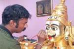 திருமால்பூர் சுந்தர வரதர் கோவில் கருட வாகனம் புதுப்பொலிவு